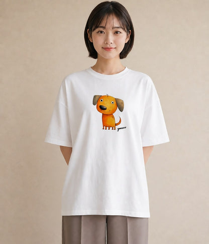 グラフィックTシャツ レディース 犬好き 犬 いぬ イラスト 秋コーデ おしゃれギフト 白T