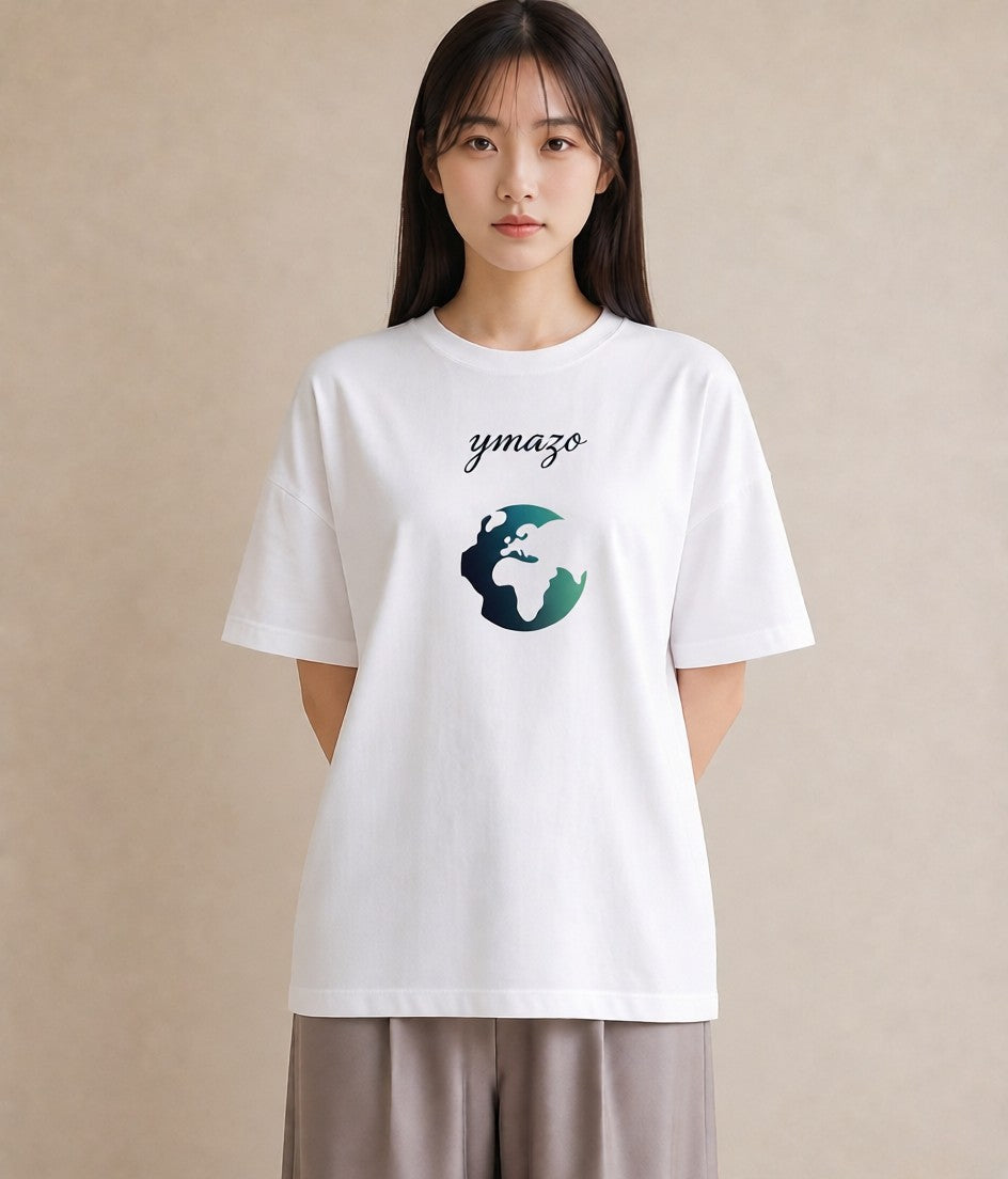 Tシャツ レディース 地球 星空 宇宙 イラスト 水彩風 秋コーデ おしゃれギフト 白T