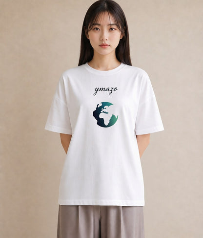 Tシャツ レディース 地球 星空 宇宙 イラスト 水彩風 秋コーデ おしゃれギフト 白T
