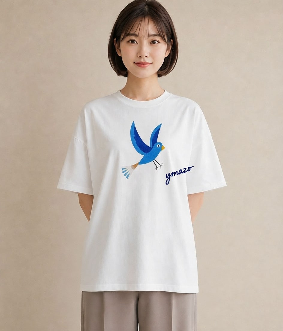 グラフィックTシャツ レディース セキセイインコ ペット 動物 イラスト 可愛い 社会人 女性 白T