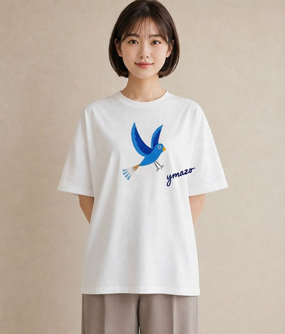 グラフィックTシャツ レディース セキセイインコ ペット 動物 イラスト 可愛い 社会人 女性 白T