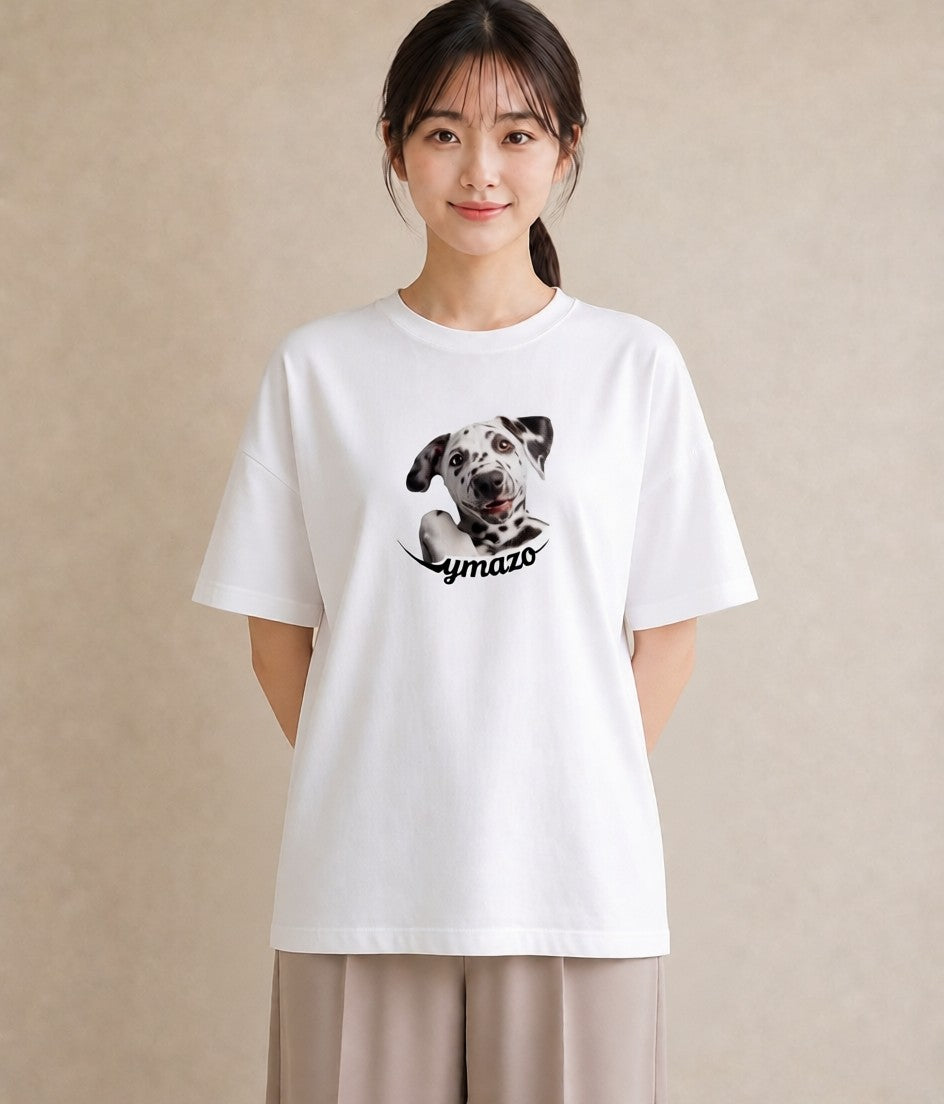 Tシャツ レディース ダルメシアン 犬 いぬ イラスト ギフト 母の日 白T