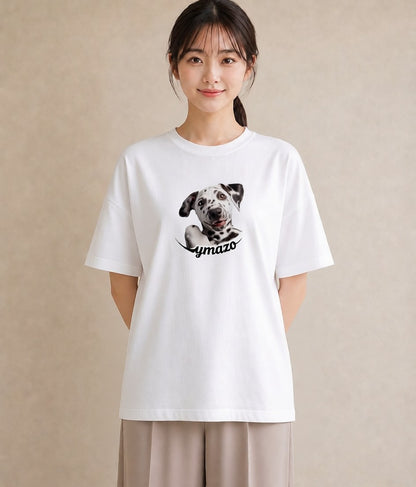 Tシャツ レディース ダルメシアン 犬 いぬ イラスト ギフト 母の日 白T