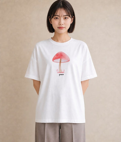 プリントTシャツ レディース 傘 水たまり 雨 ナチュラル アンティーク イラスト ガーリー デート 帰省 白T