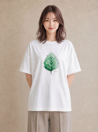 Tシャツ レディース ハーブティー 食べ物 フード イラスト きれいめカジュアル 姉妹 送別ギフト 白T