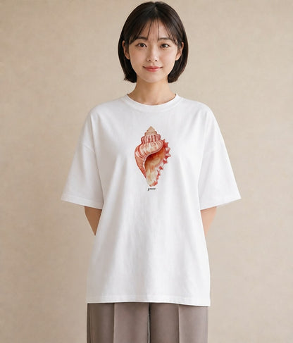 プリントTシャツ レディース かたつむり 昆虫 虫 イラスト ナチュラル 通勤 在宅 白T