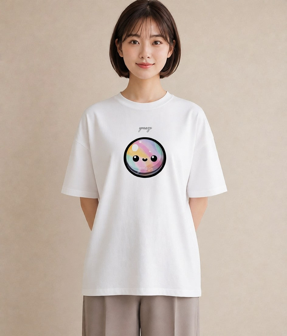 半袖Tシャツ レディース わたあめ 食べ物 フード イラスト ラフカジュアル 女子会 お揃い 白T