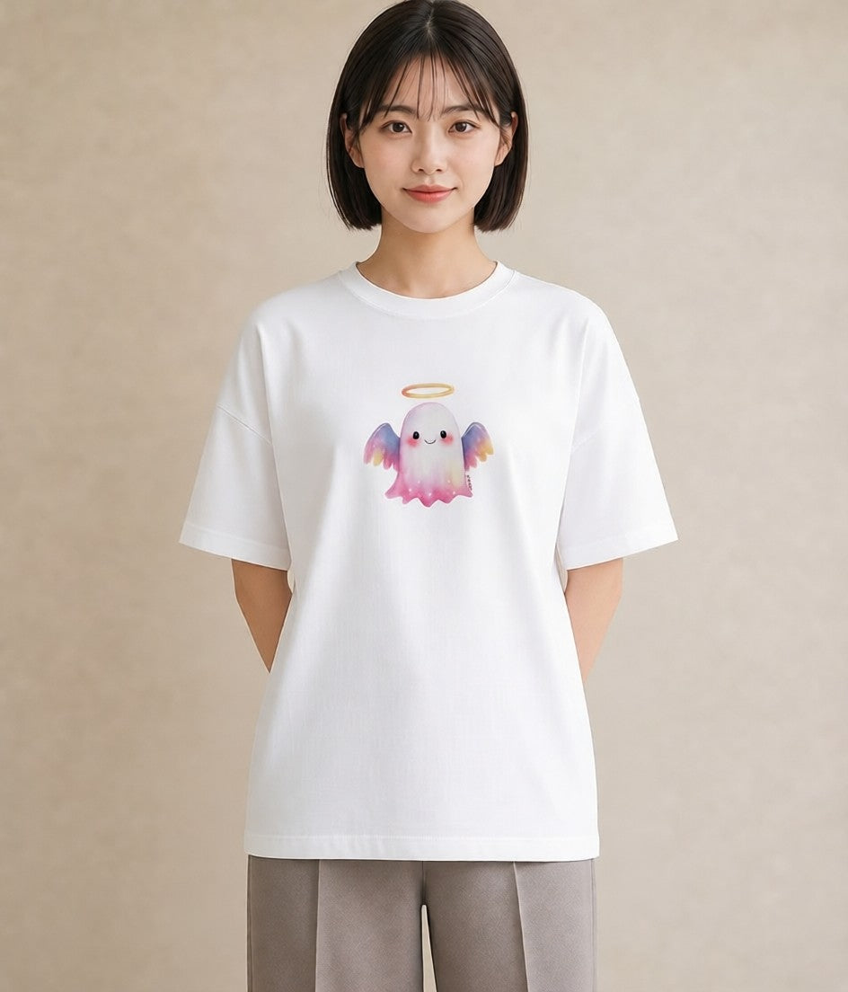 デザインTシャツ レディース わたあめ 食べ物 フード イラスト カジュアル 旅行 母娘コーデ 白T
