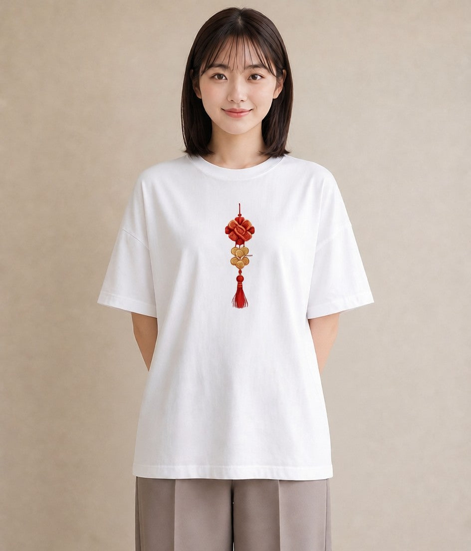 プリントTシャツ レディース 風鈴 ガラス 夏 ナチュラル アンティーク イラスト ラフカジュアル ビーチ デイリーウェア 白T