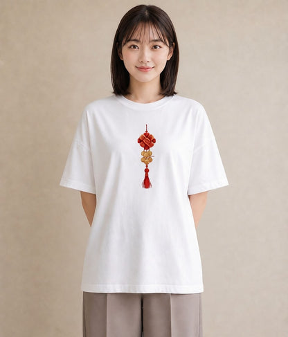 プリントTシャツ レディース 風鈴 ガラス 夏 ナチュラル アンティーク イラスト ラフカジュアル ビーチ デイリーウェア 白T