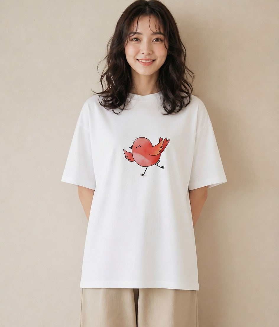 グラフィックTシャツ レディース ひよこ 動物 アニマル イラスト 普段使い 女性向けギフト 散歩 白T