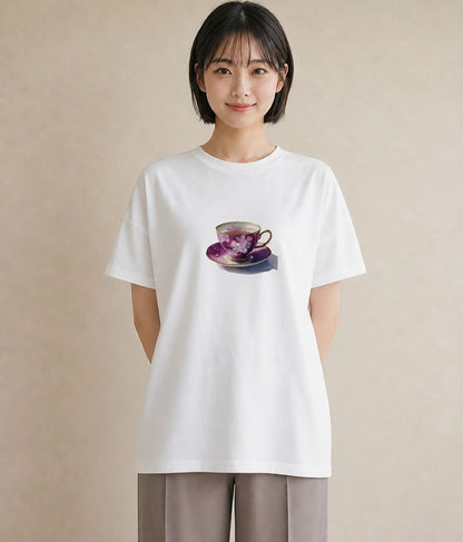 プリントTシャツ レディース 紅茶 食べ物 フード イラスト シック お揃い 親子 白T