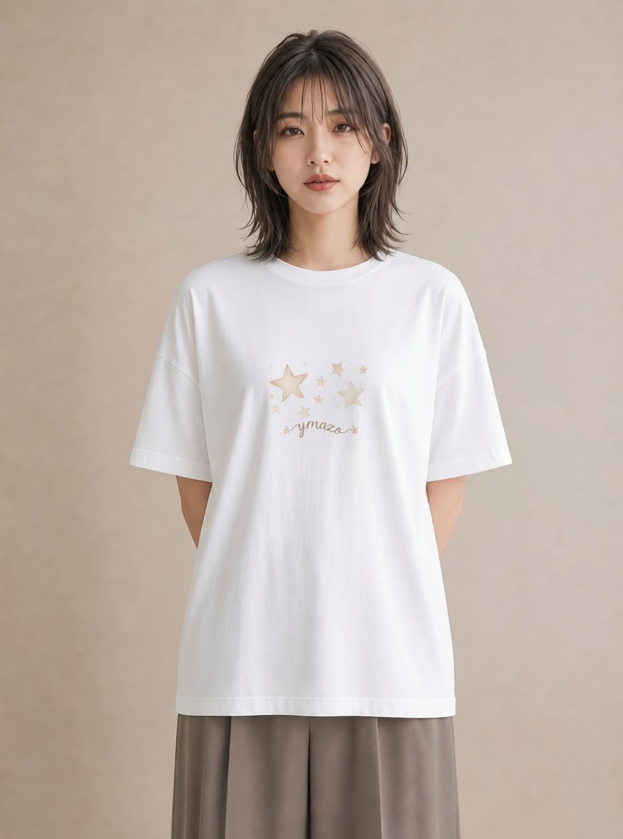 Tシャツ レディース 射手座 星空 宇宙 イラスト カジュアル お揃い 親子 白T