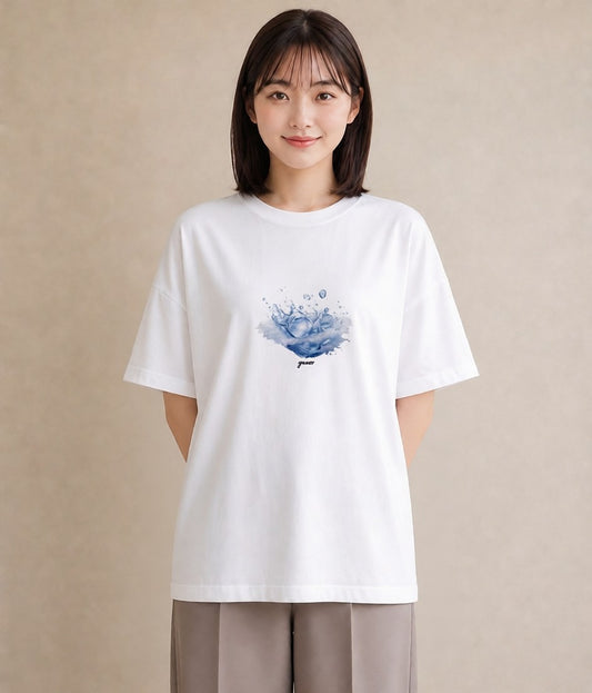 Tシャツ レディース 雨上がりの小道 雨上がり 小道 ナチュラル アンティーク イラスト ガーリー 秋コーデ おしゃれギフト 白T