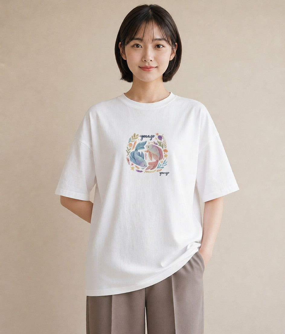 グラフィックTシャツ レディース 天秤座 星空 宇宙 イラスト お洒落 自分用 ルームウェア 白T