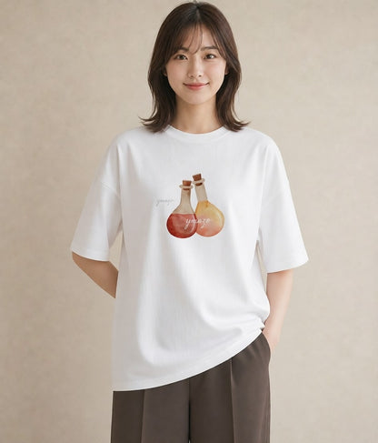 プリントTシャツ レディース はちみつ 食べ物 フード イラスト フェミニン 女性向けギフト 散歩 白T