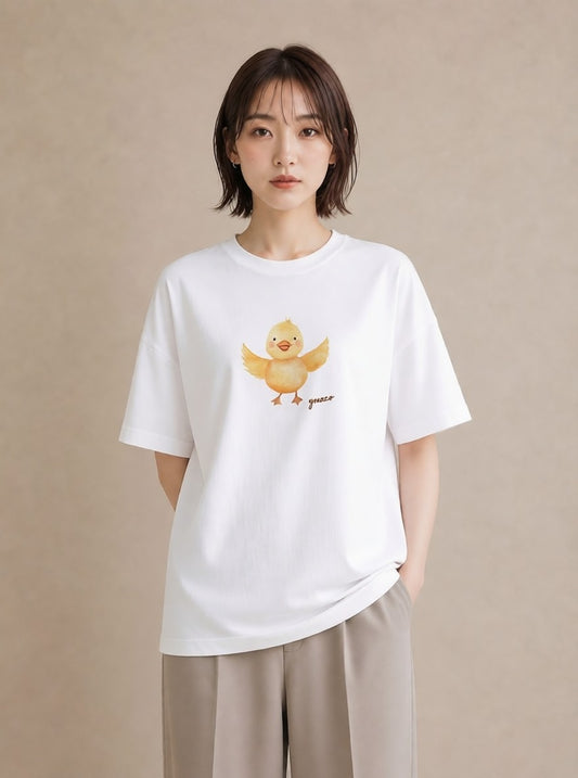 半袖Tシャツ レディース シマエナガ しまえなが 動物 アニマル イラスト 旅行コーデ 旅行 母娘コーデ 白T