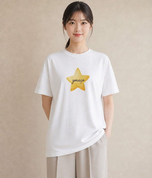 半袖Tシャツ レディース 星空 宇宙 イラスト 可愛い 通勤 在宅 白T