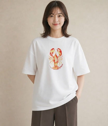 Tシャツ レディース 蠍座 星空 宇宙 イラスト シンプル 夏コーデ 通学 白T