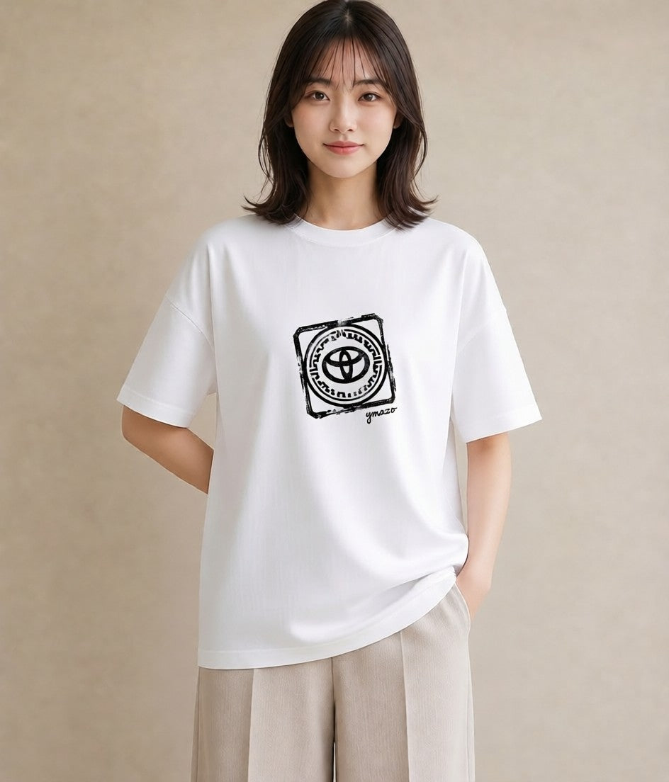 Tシャツ レディース 旅 トラベル スタンプ イラスト ラフカジュアル 20代 カジュアルコーデ 白T