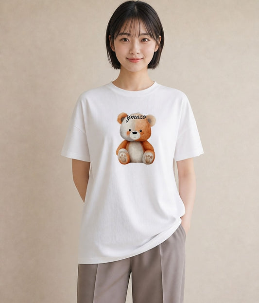 半袖Tシャツ レディース しろくま 白くま 動物 アニマル イラスト 抜け感 クリスマス 旅行 白T