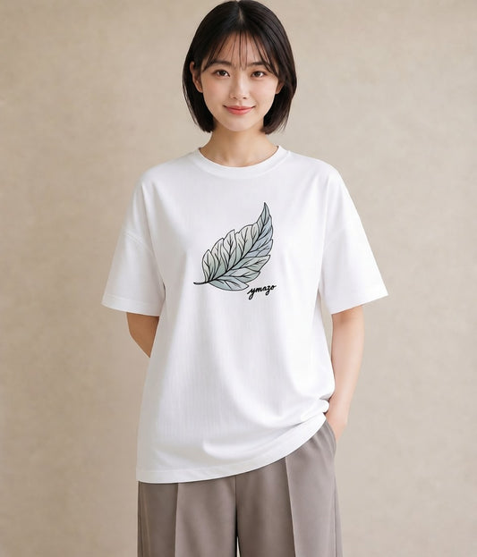 プリントTシャツ レディース 新緑 植物 ボタニカル イラスト ホワイトデー 春服 白T