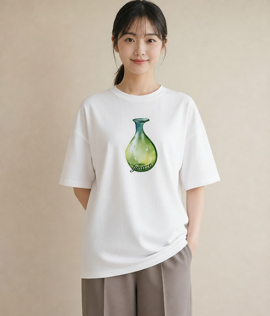 グラフィックTシャツ レディース ミルク 食べ物 フード イラスト シック 在宅 公園 白T