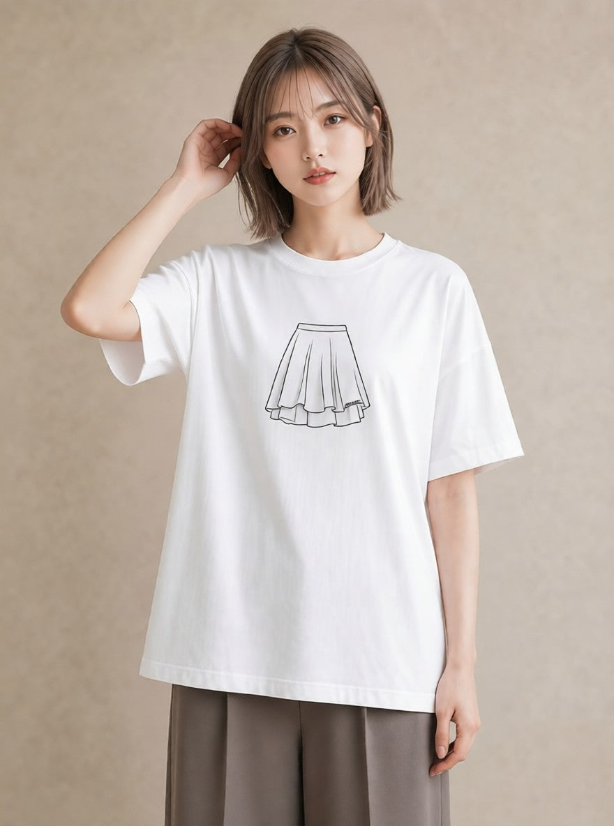 半袖Tシャツ レディース バレエシューズ バレエ トウシューズ ナチュラル アンティーク イラスト 送別ギフト 通勤 白T