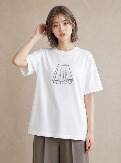 半袖Tシャツ レディース バレエシューズ バレエ トウシューズ ナチュラル アンティーク イラスト 送別ギフト 通勤 白T