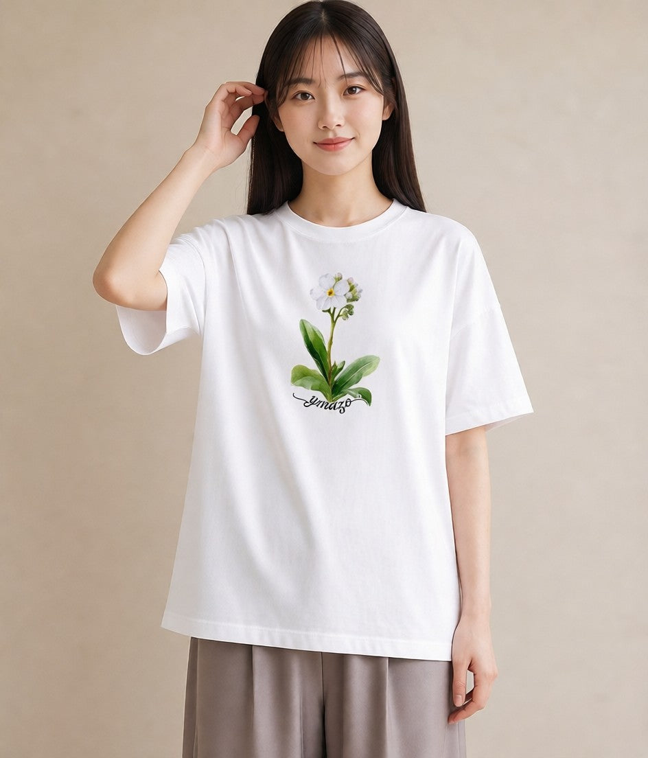 プリントTシャツ レディース 金木犀 花 花柄 イラスト シック 母の日 ビーチ 白T