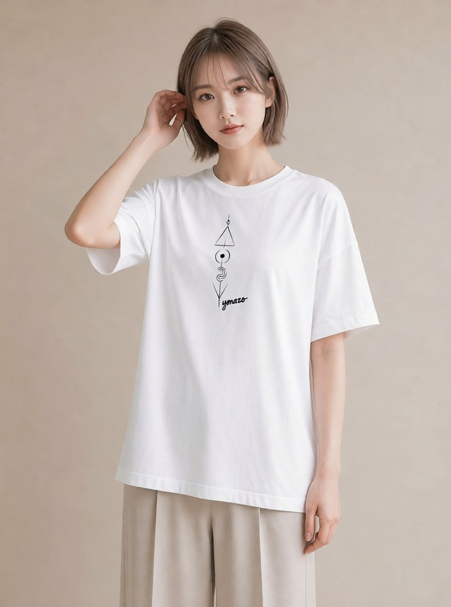 半袖Tシャツ レディース パールピアス アクセサリー ナチュラル アンティーク イラスト ポップ 秋コーデ おしゃれギフト 白T