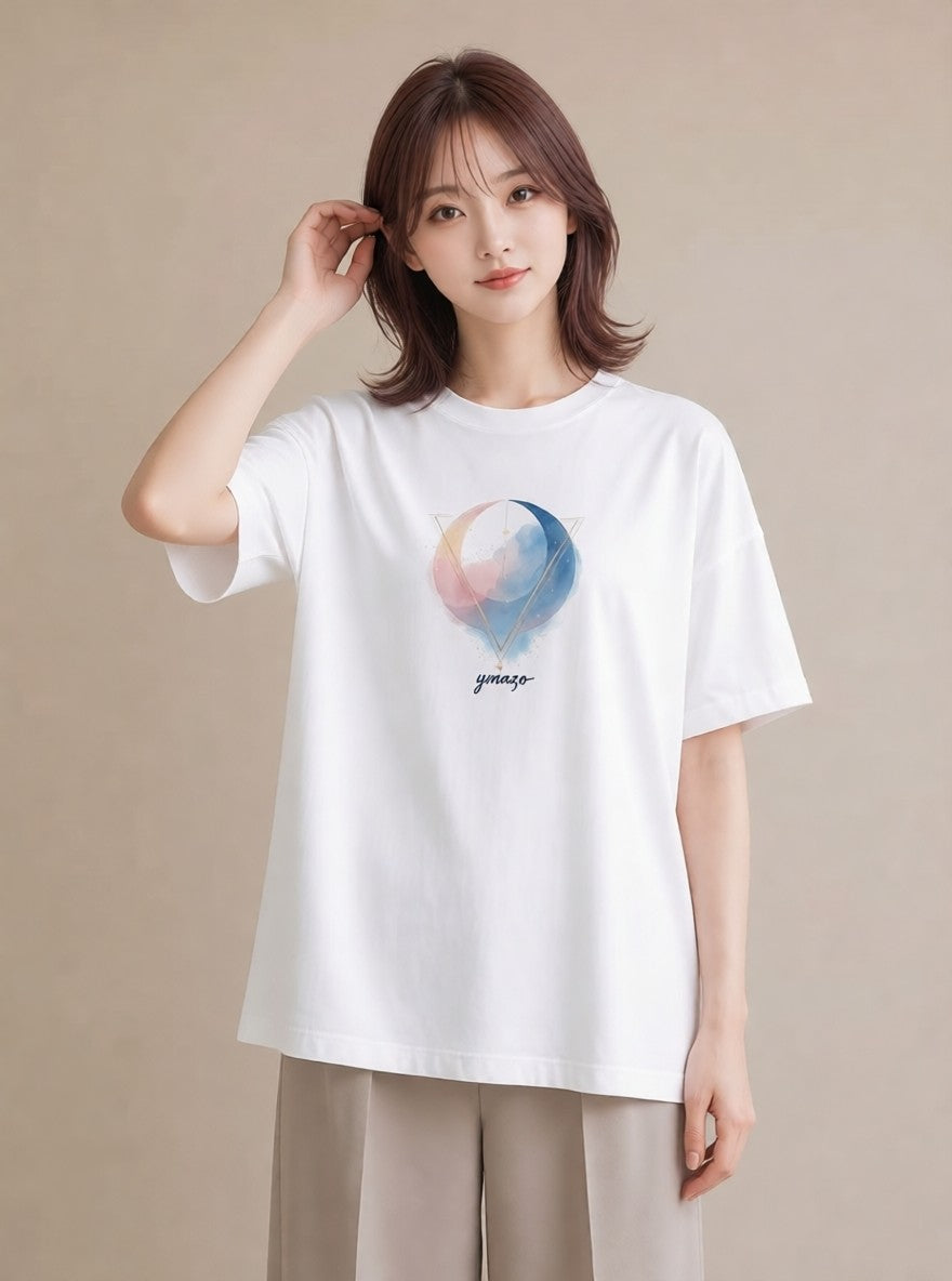 デザインTシャツ レディース 牡羊座 星空 宇宙 イラスト 淡色 姉妹 送別ギフト 白T