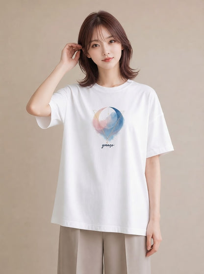 デザインTシャツ レディース 牡羊座 星空 宇宙 イラスト 淡色 姉妹 送別ギフト 白T