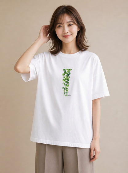 半袖Tシャツ レディース ユーカリ 植物 ボタニカル イラスト ゆるかわ 20代 カジュアルコーデ 白T