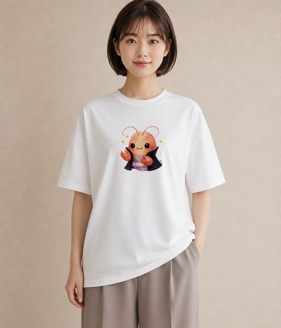 グラフィックTシャツ レディース ウーパールーパー ペット 動物 イラスト 淡色 綿100 デート 白T