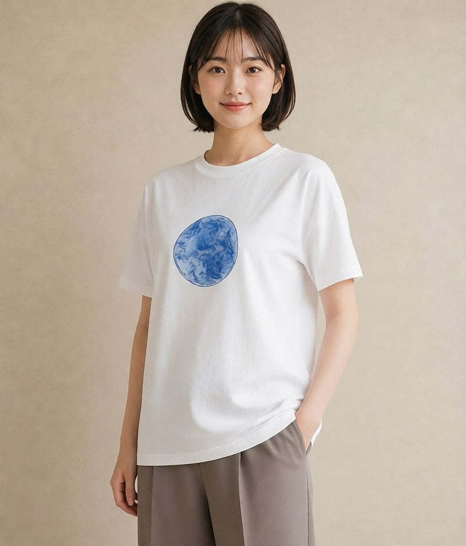 半袖Tシャツ レディース 獅子座 星空 宇宙 イラスト ゆるコーデ カフェ服 クリスマス 白T