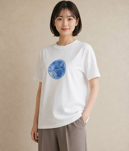 半袖Tシャツ レディース 獅子座 星空 宇宙 イラスト ゆるコーデ カフェ服 クリスマス 白T