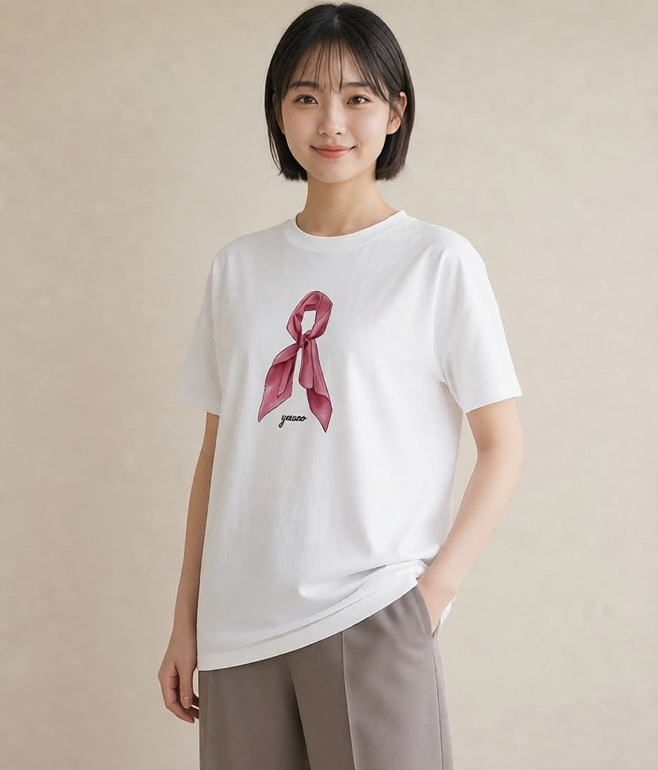 デザインTシャツ レディース レースハンカチ レース ハンカチ ナチュラル アンティーク イラスト 可愛い 綿100 デート 白T