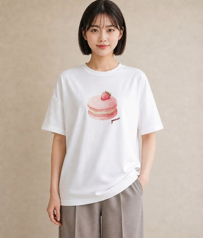 グラフィックTシャツ レディース おにぎり 食べ物 フード イラスト レトロ 公園 ママ 白T