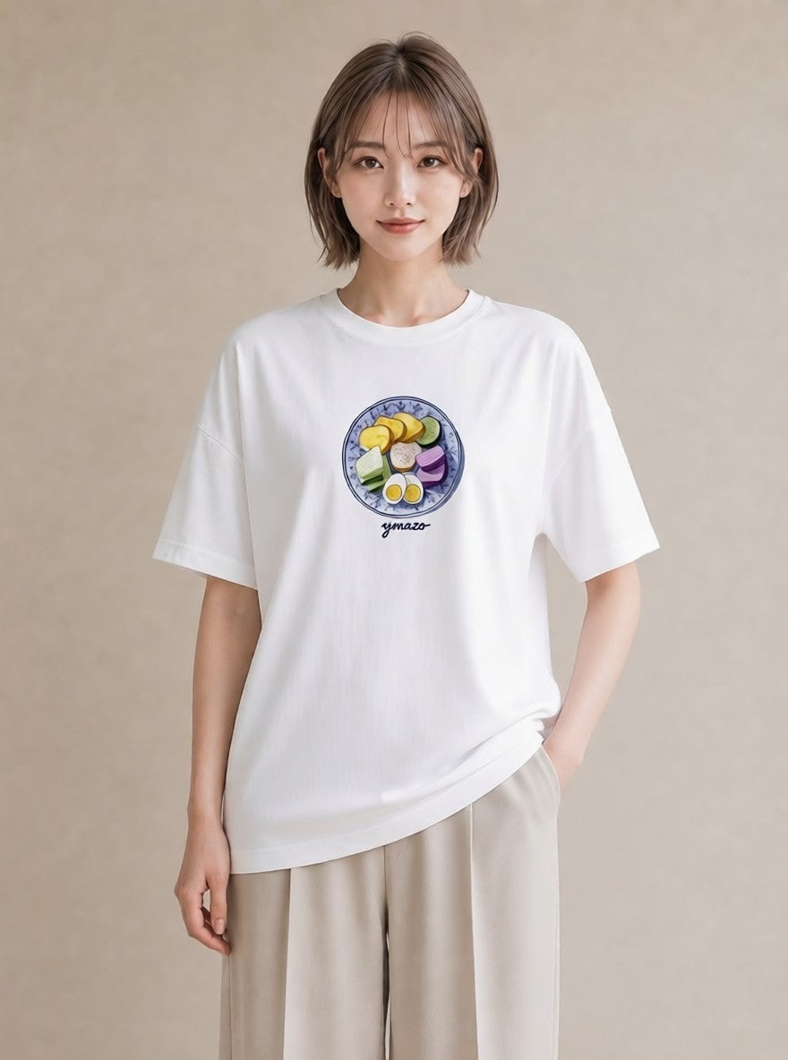 グラフィックTシャツ レディース たい焼き 食べ物 フード イラスト モード 春服 ミセス 白T