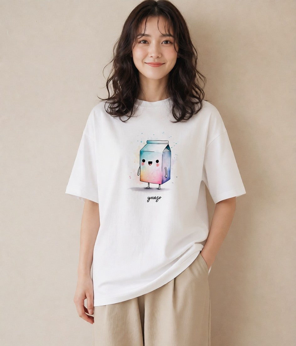 プリントTシャツ レディース クリームソーダ 食べ物 フード イラスト 抜け感 20代 カジュアルコーデ 白T