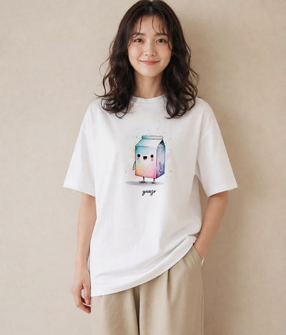 プリントTシャツ レディース クリームソーダ 食べ物 フード イラスト 抜け感 20代 カジュアルコーデ 白T