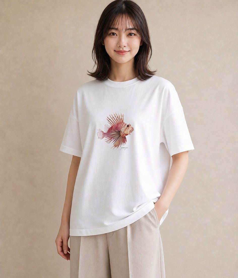 Tシャツ レディース マンボウ 海の生き物 海 イラスト 旅行コーデ 旅行 母娘コーデ 白T