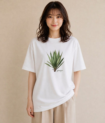 Tシャツ レディース サボテン 植物 ボタニカル イラスト お洒落 通学 誕生日プレゼント 白T