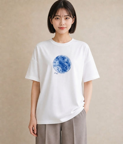 プリントTシャツ レディース 魚座 星空 宇宙 イラスト 旅行コーデ 夏コーデ 通学 白T