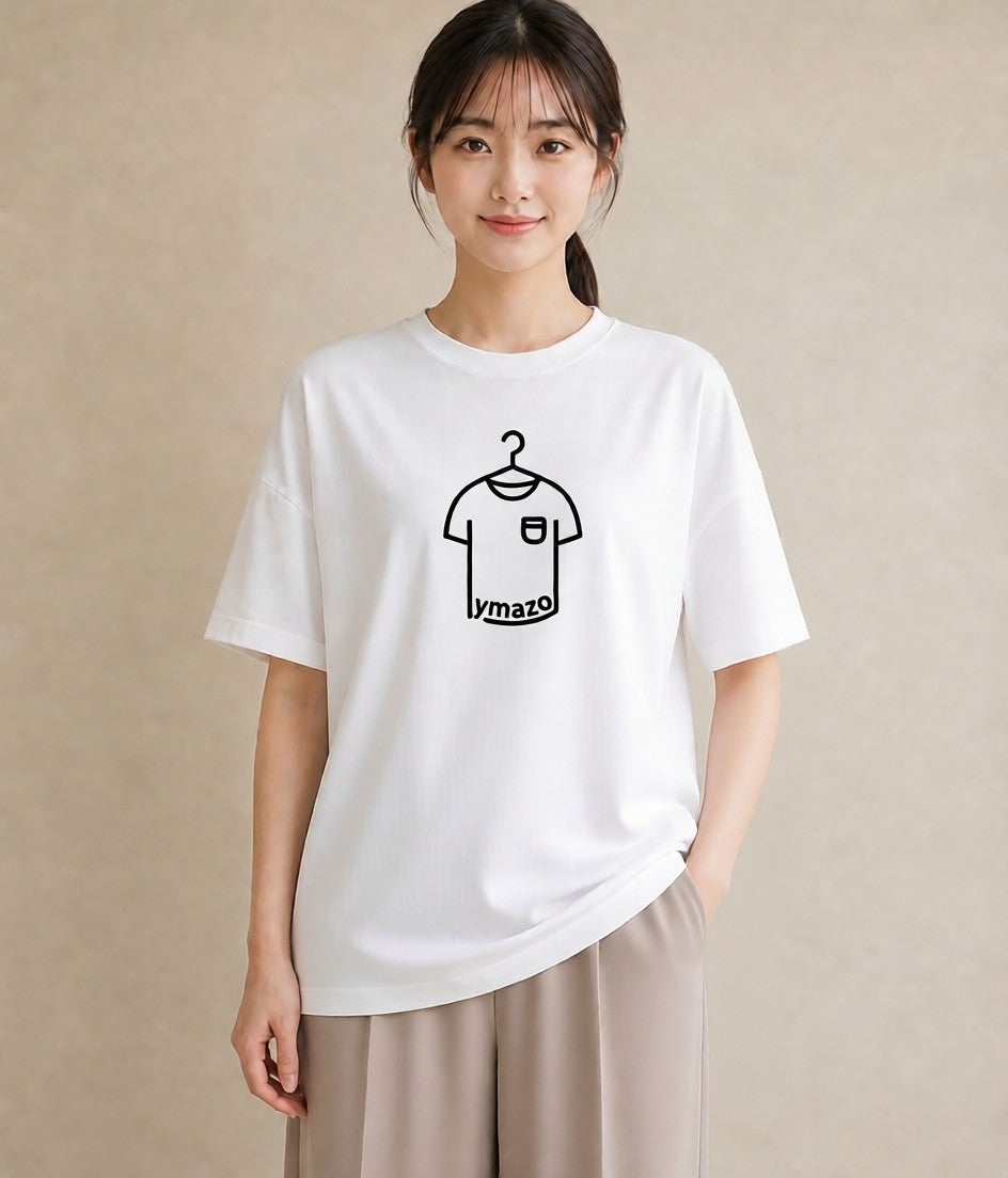 プリントTシャツ レディース パールピアス アクセサリー ナチュラル アンティーク イラスト 抜け感 海 カフェ巡り 白T