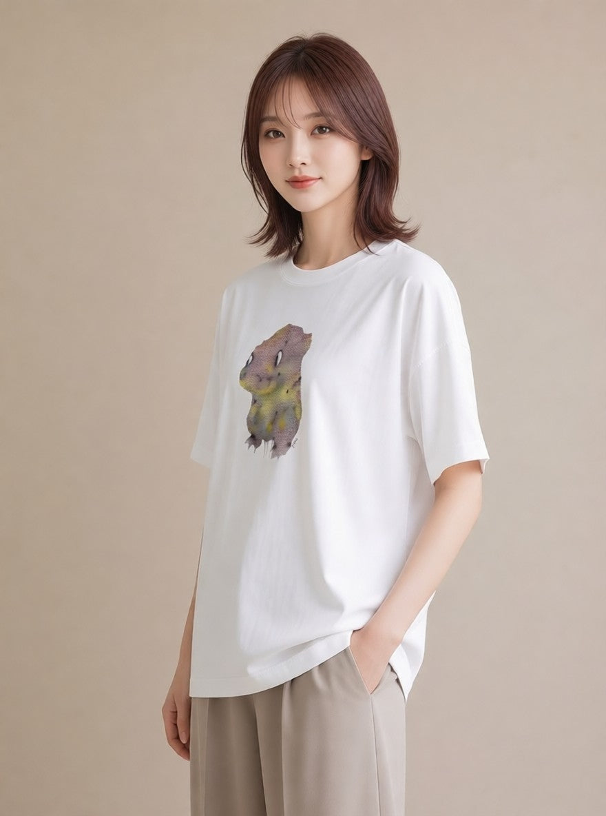 Tシャツ レディース ゴマフアザラシ 動物 アニマル イラスト シンプル 社会人 女性 白T