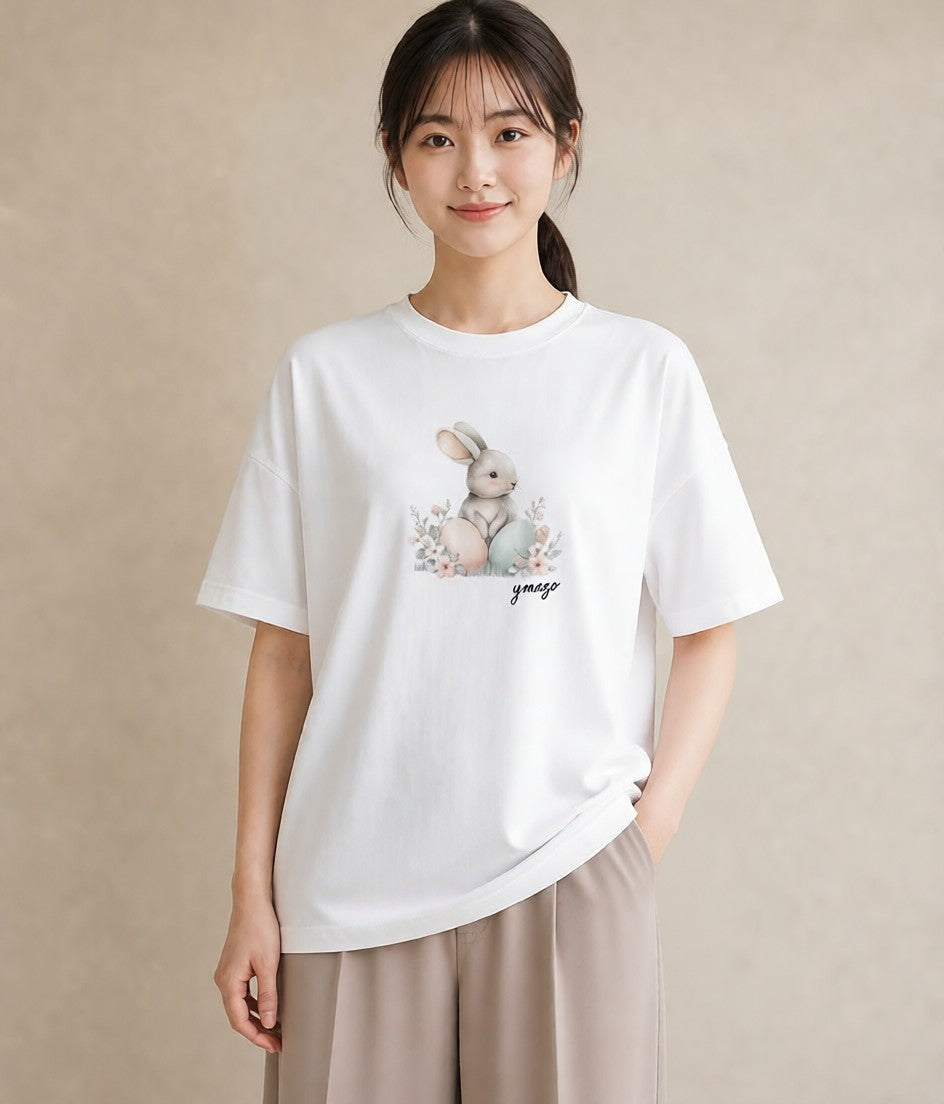 デザインTシャツ レディース ホーランドロップ ペット 動物 イラスト 休日コーデ お揃い 親子 白T
