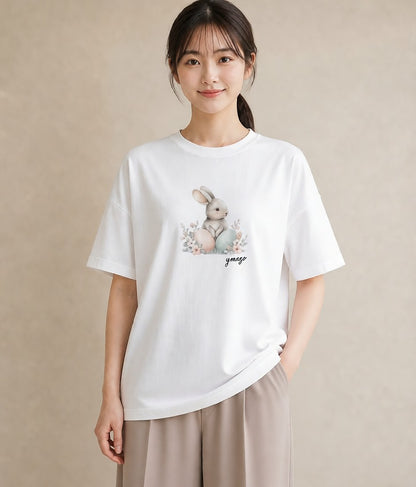 デザインTシャツ レディース ホーランドロップ ペット 動物 イラスト 休日コーデ お揃い 親子 白T