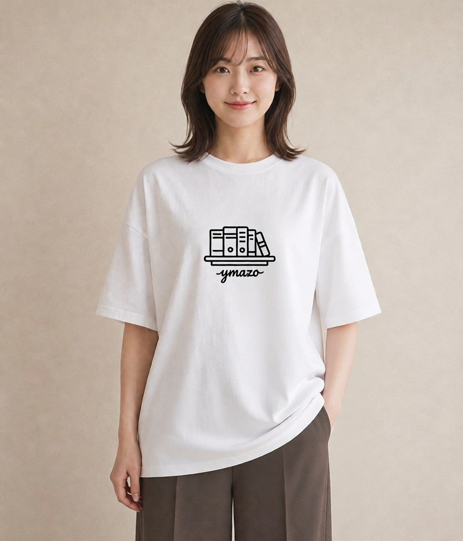 半袖Tシャツ レディース 本 読書 ブック イラスト デート 帰省 白T